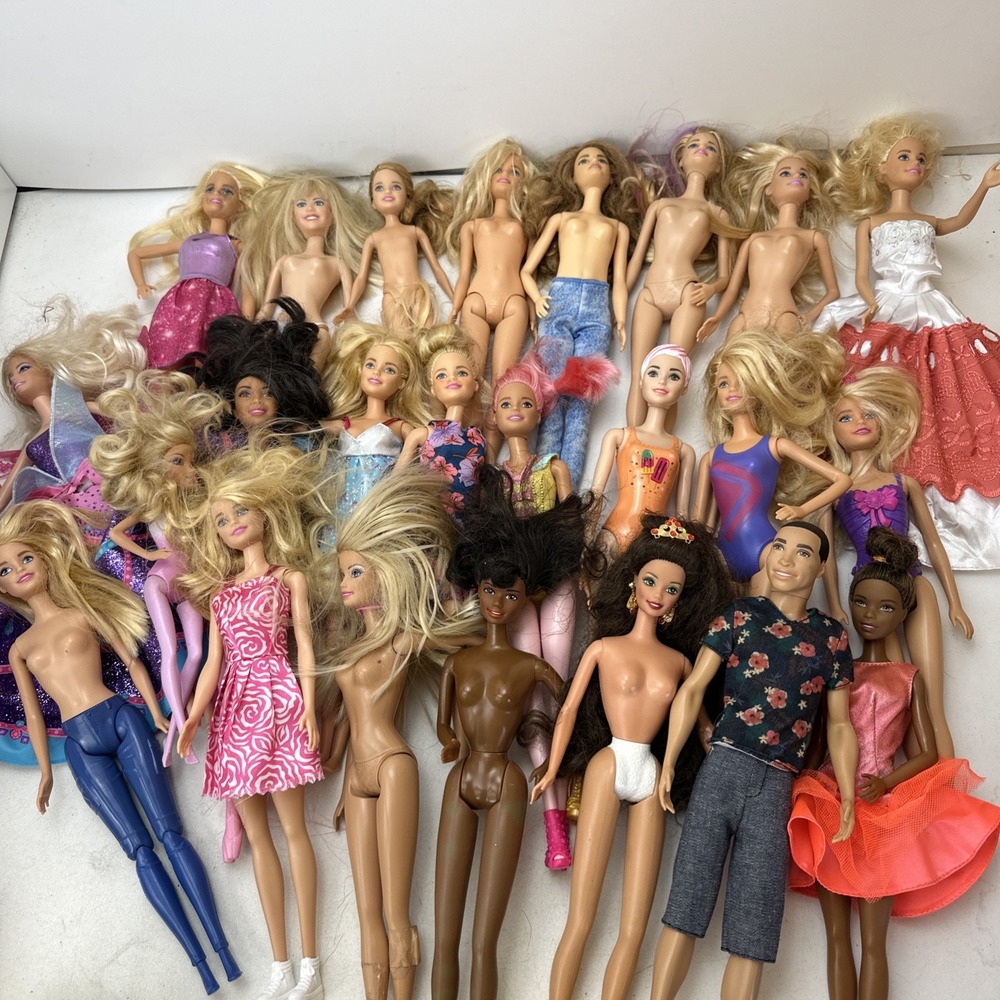 Lot of Barbie Dolls Clothes Accessories Mattel Mostly 2010s 24 Figures